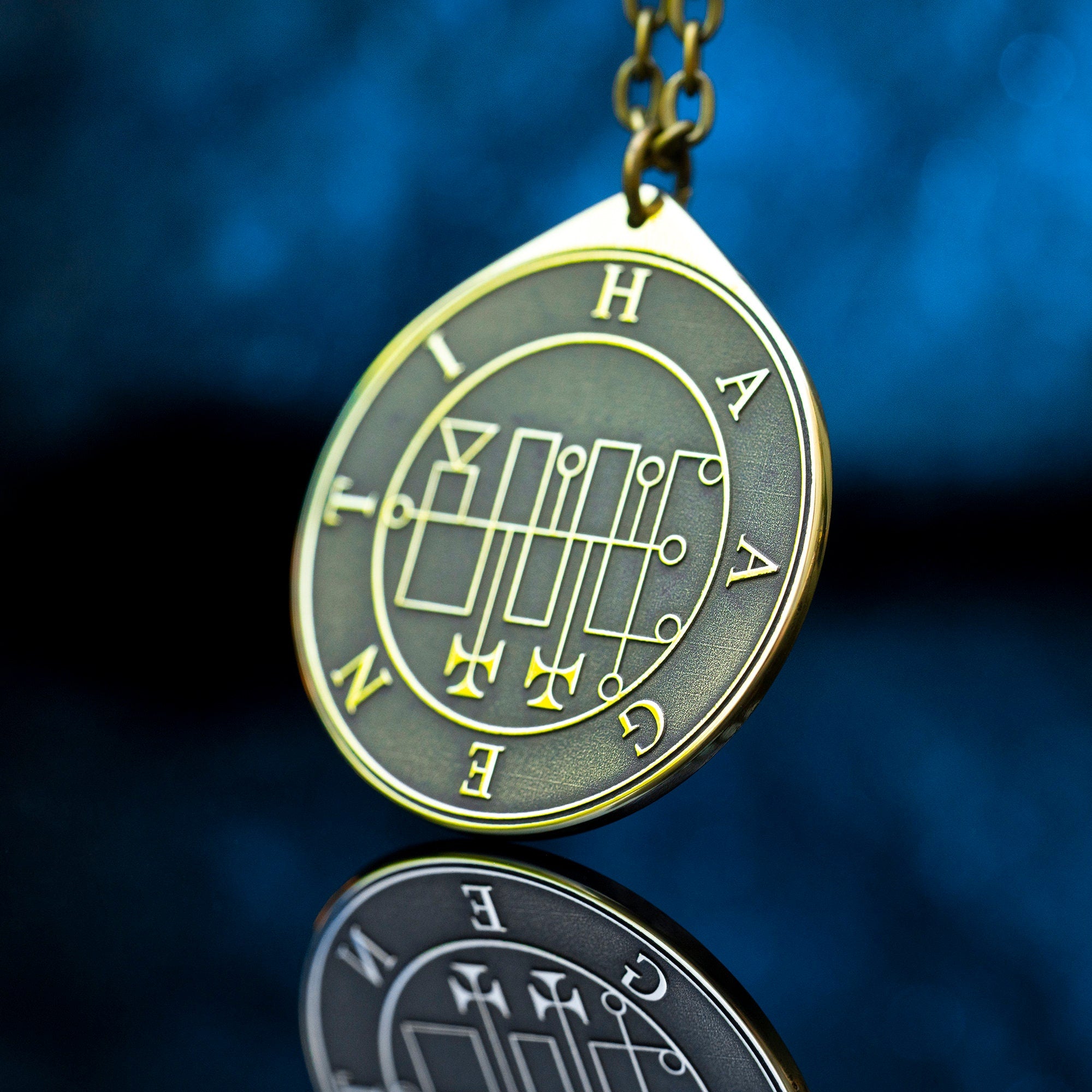 President Haagenti Brass Pendant: Lesser Key of Solomon Amulet