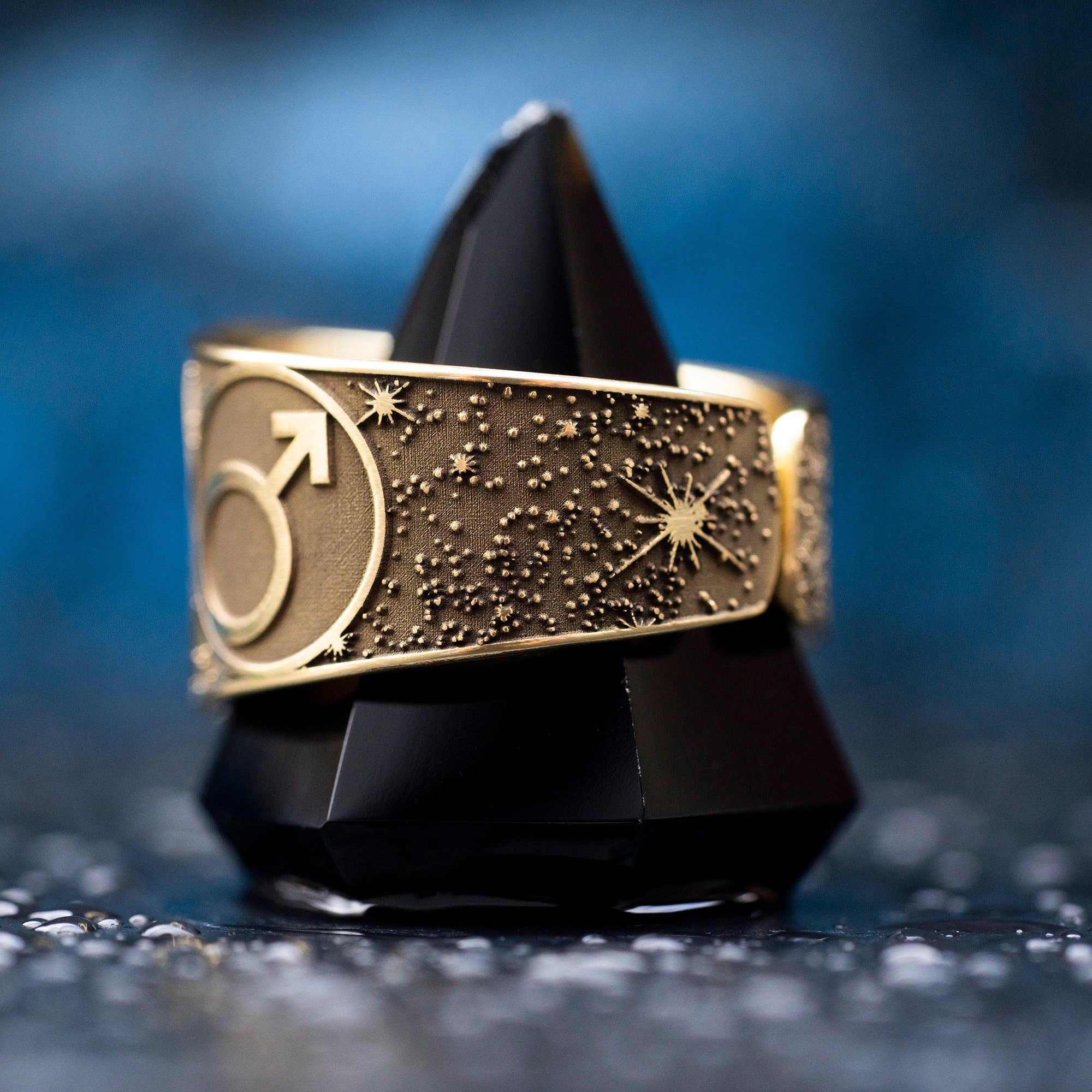 Goetia Sixth Pentacle of Mars Ring: Holy Seal of Solomon Talisman