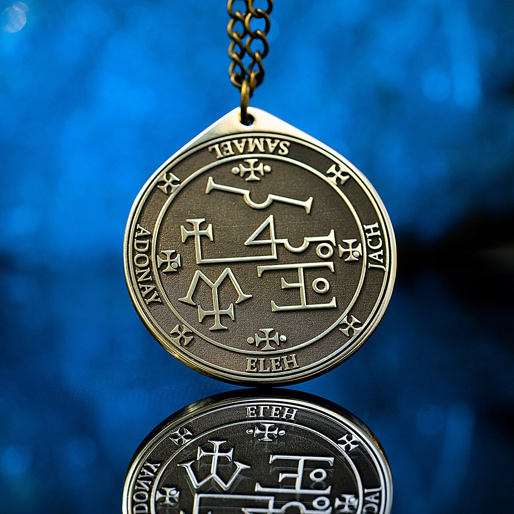 Archangel Samael Seal Pendant: Solomon Goetia Kabbalah Amulet Talisman