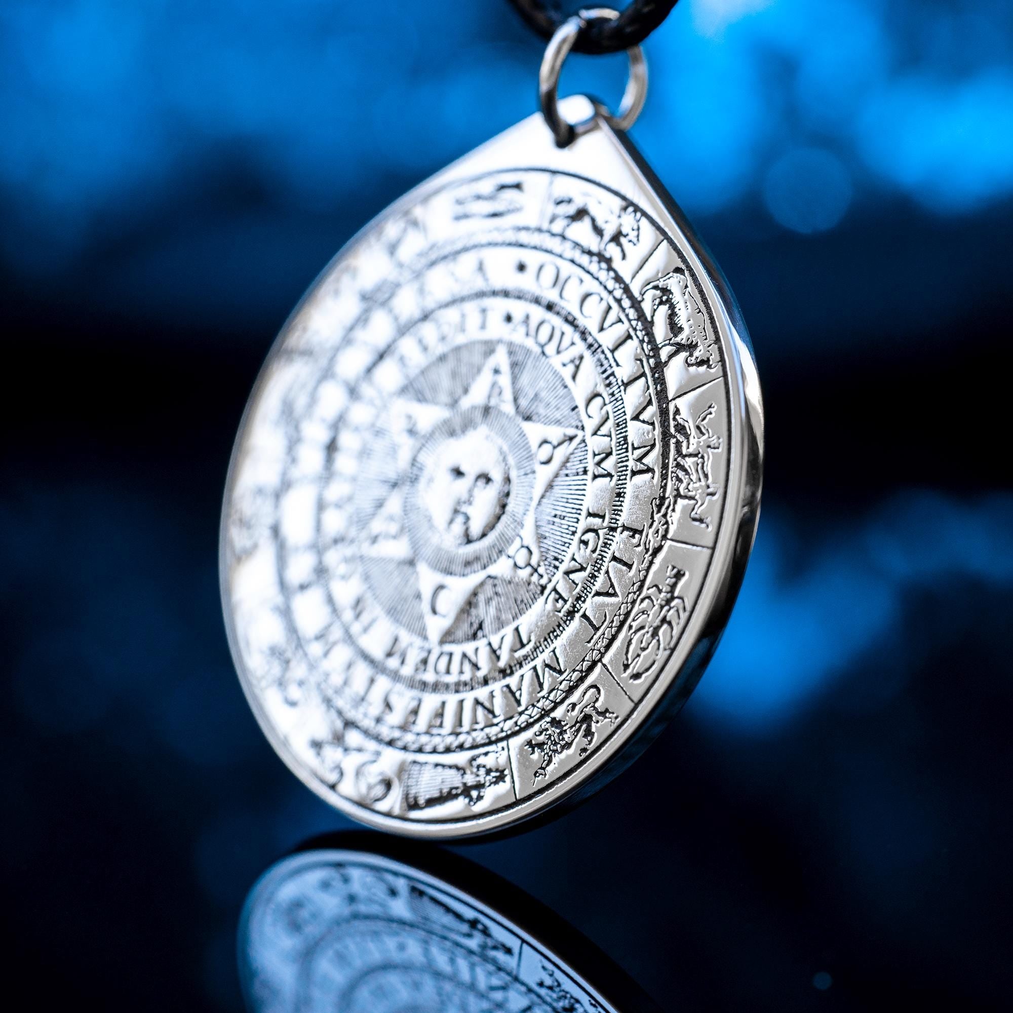 Paracelsus Seal Stainless Steel Pendant: Alchemical Amulet