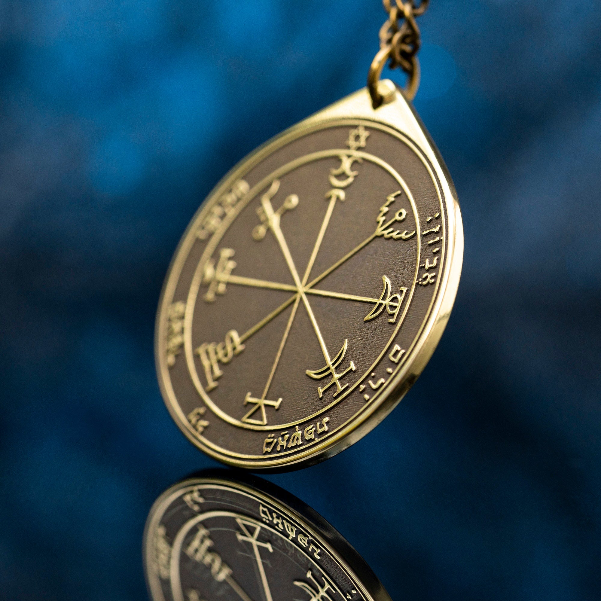 The Seventh Pentacle of Jupiter pendant Solomon kabbalah amulet talisman seal goetia occult magic lemegeton