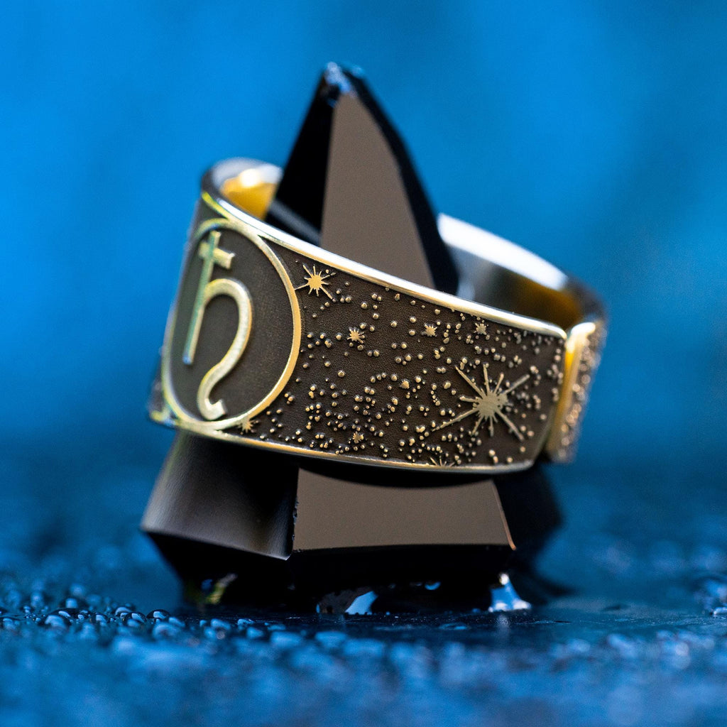 Goetia Third Pentacle of Saturn Ring: Kabbalah Amulet Talisman