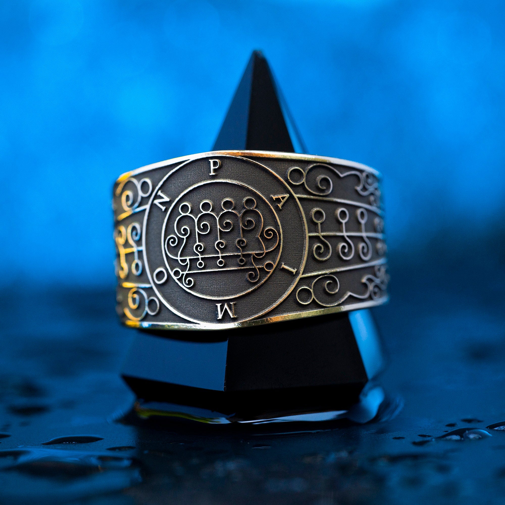 Paimon Seal Ring: Demon of Authority and Knowledge,Goetia Solomon Kabbalah Talisman