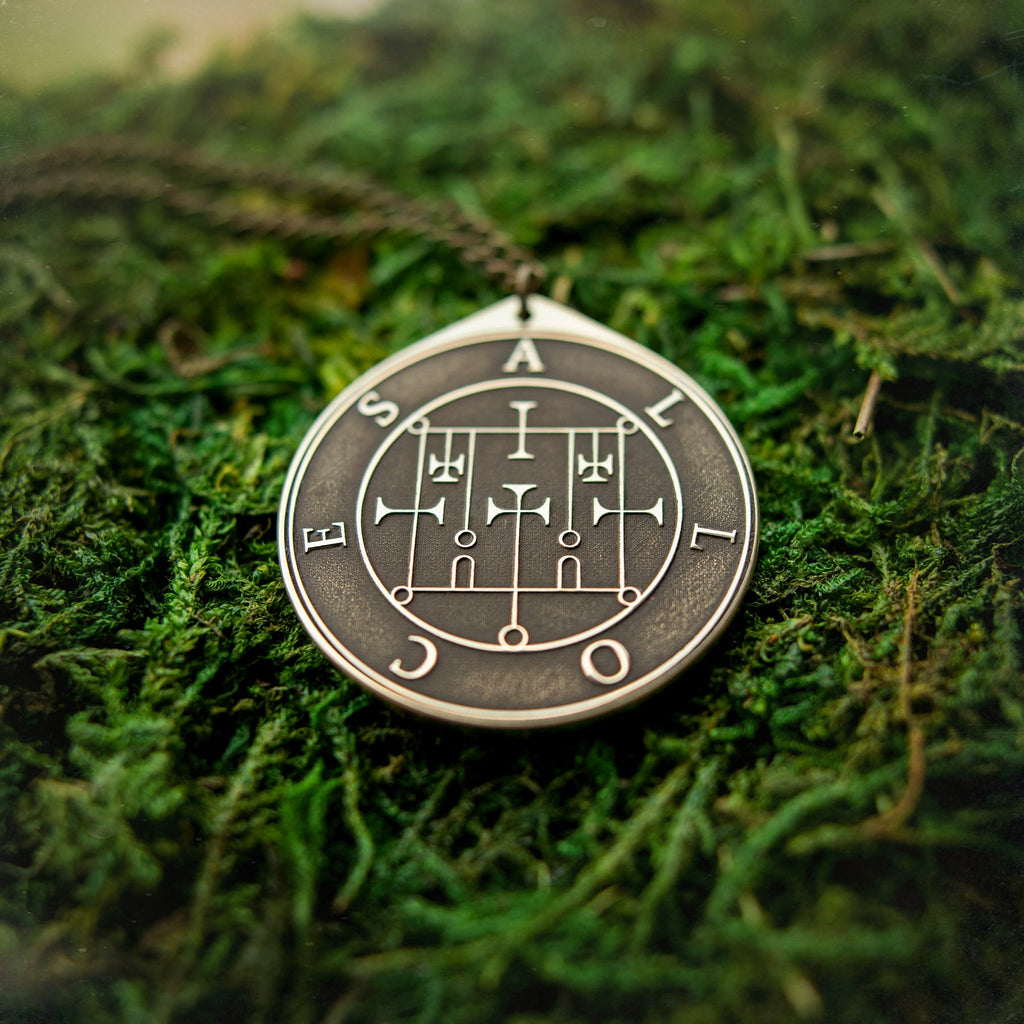 Alloces Seal Pendant: Demon of Astronomy and Sciences, Goetia Solomon Kabbalah Amulet