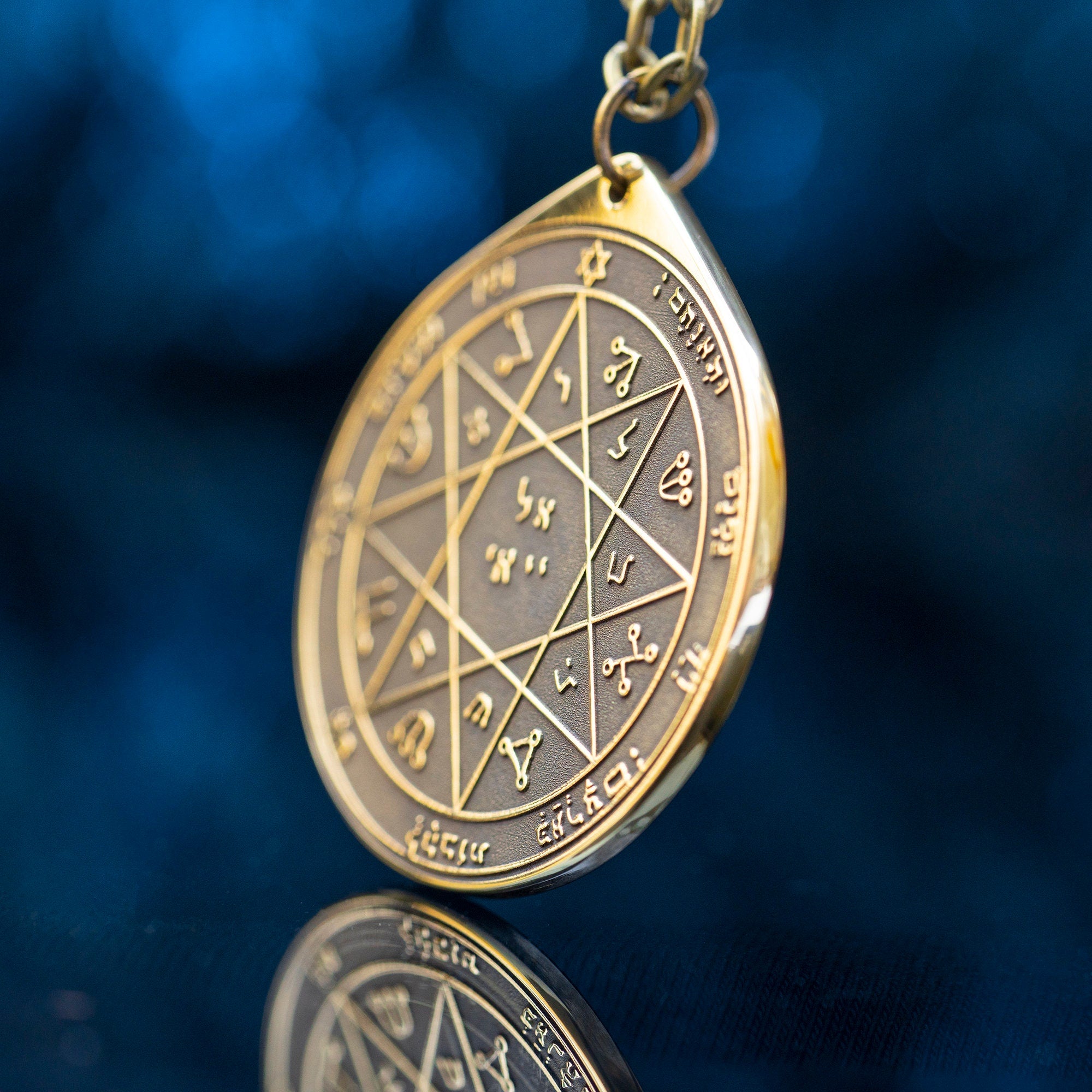The Seventh Pentacle of Mars pendant Solomon kabbalah amulet talisman seal goetia occult magic lemegeton