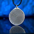 Engraved Third Pentacle of Uranus pendant, a planetary talisman of hidden truth, revelation, discernment, intellectual clarity, and discovering unseen connections