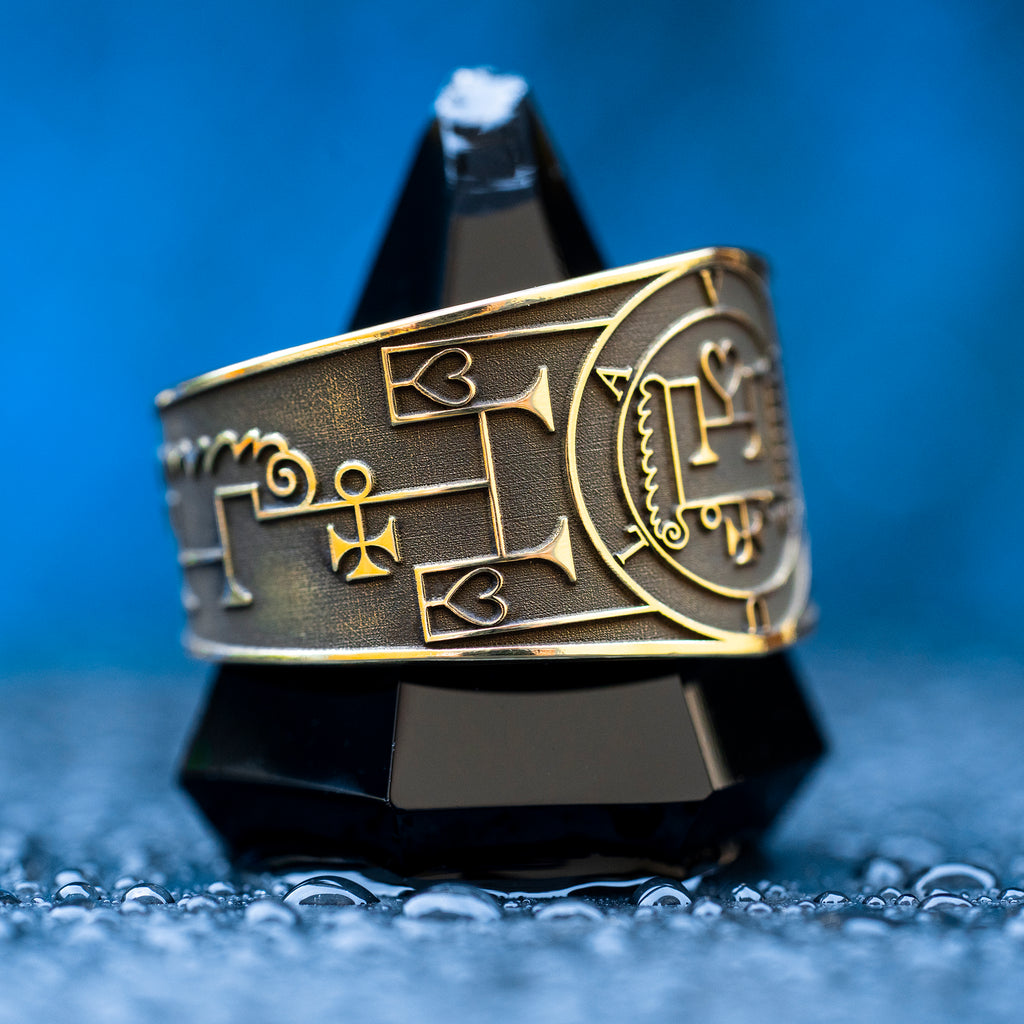 Vapula Seal Ring: Goetia Sigil of Duke Vapula, Spirit of Knowledge and Craftsmanship