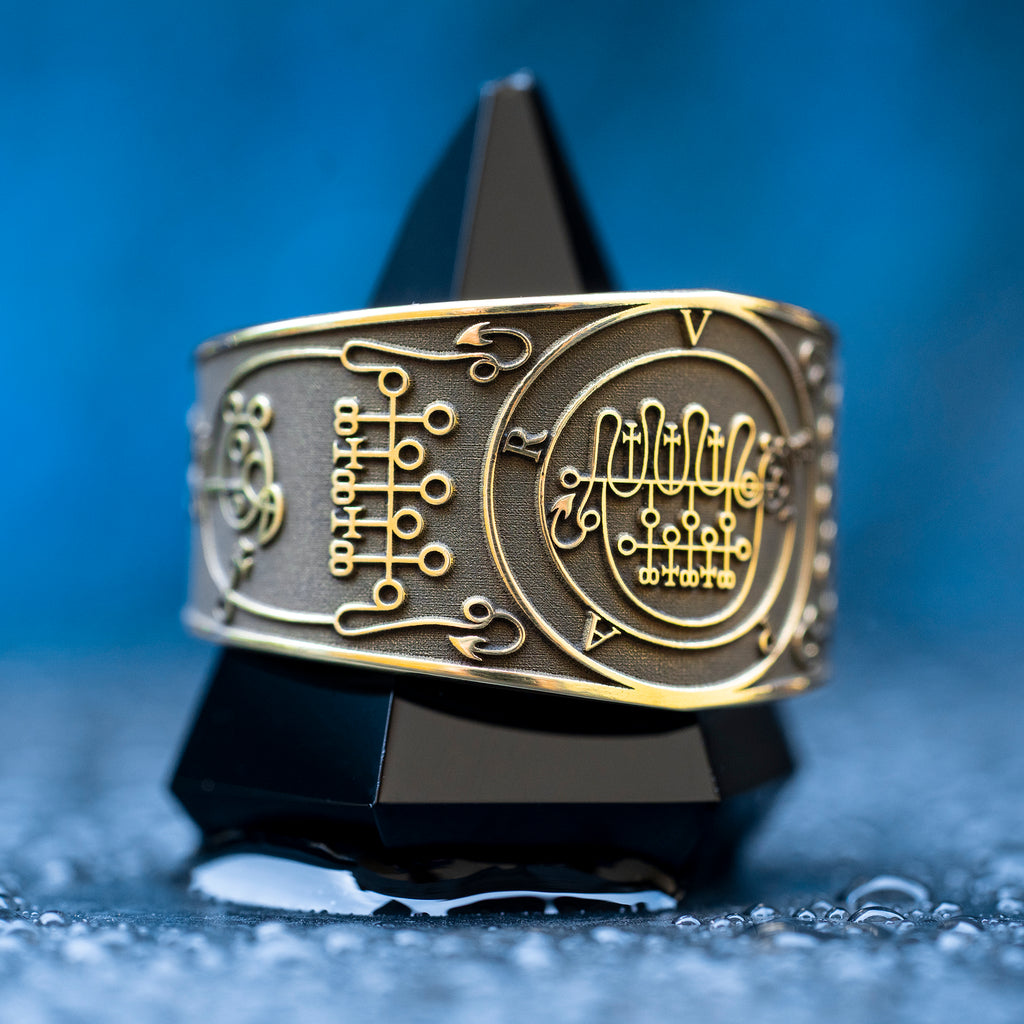 Vepar Seal Ring - Goetia Sigil of Duke Vepar, Master of the Waters & Storms