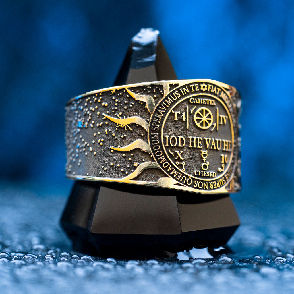 Archangel CAHETEL Seal Ring: Angel of Fortune and Divine Blessings, Goetia Solomon Kabbalah Amulet