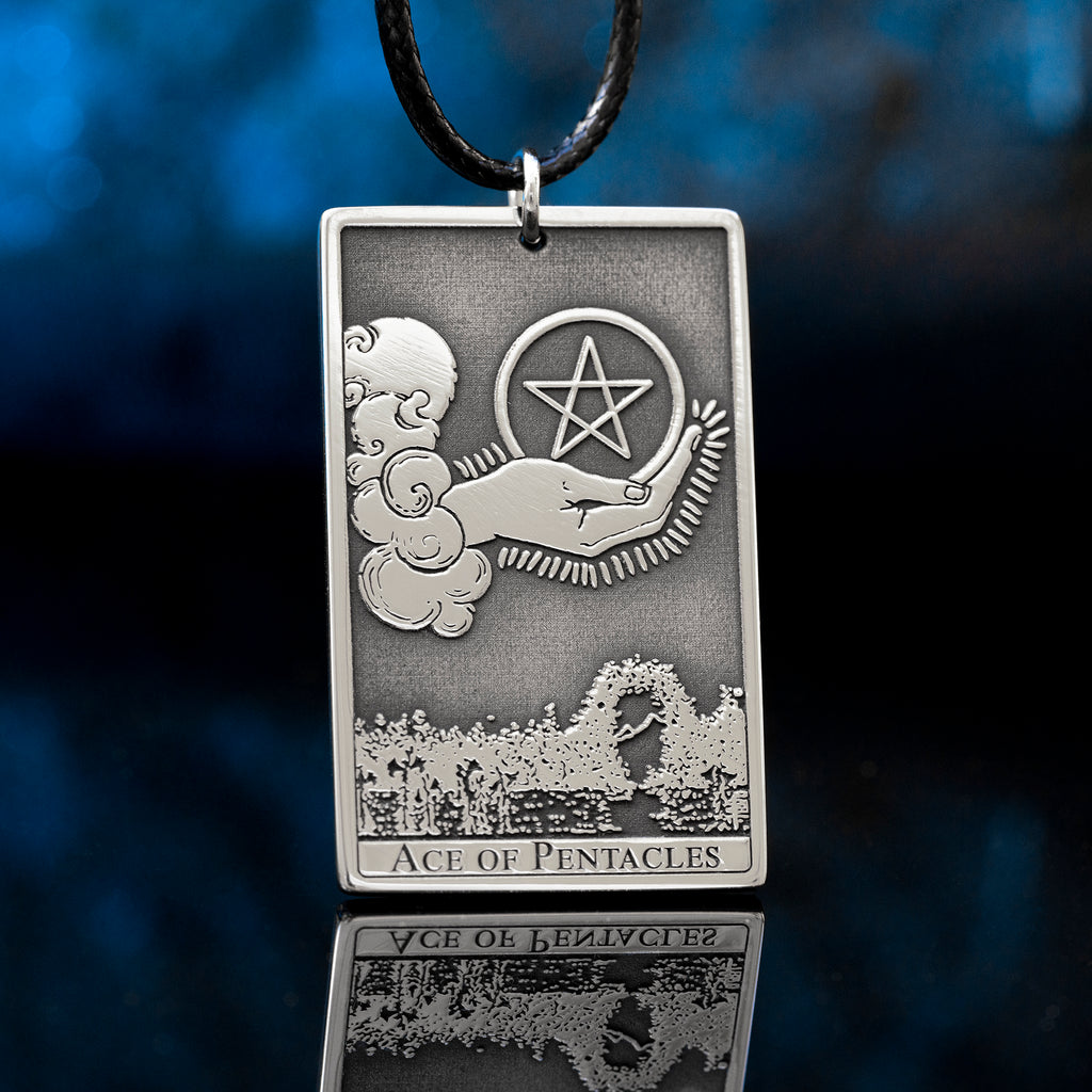 Ace of Pentacles Tarot Pendant