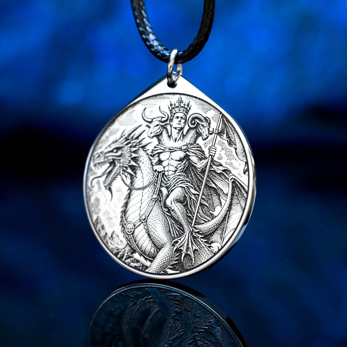 Asmoday Seal Pendant: Demon of Knowledge and Treasures, Goetia Solomon Kabbalah Amulet