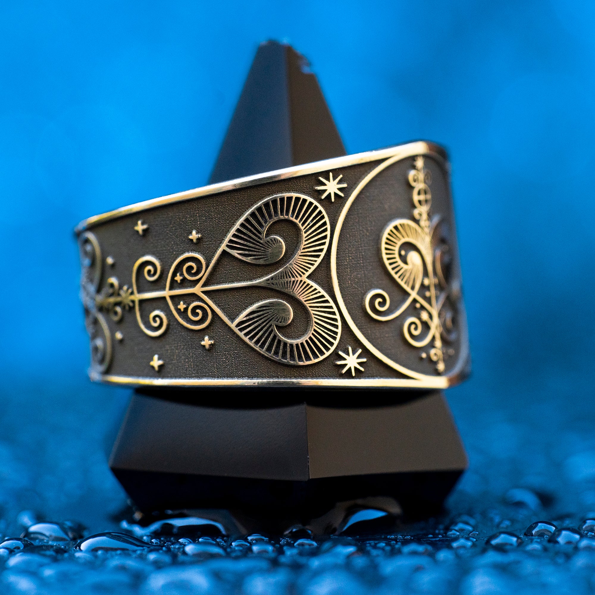 Erzulie Freda Ring: Love and Beauty Spirit, Passion, Romance, Veve Amulet, Yoruba Voodoo Talisman