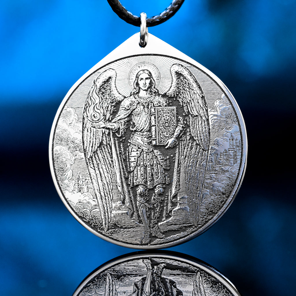Archangel Uriel Pendant: Spirit of Vitality and Medicine, Goetia Solomon Kabbalah Amulet