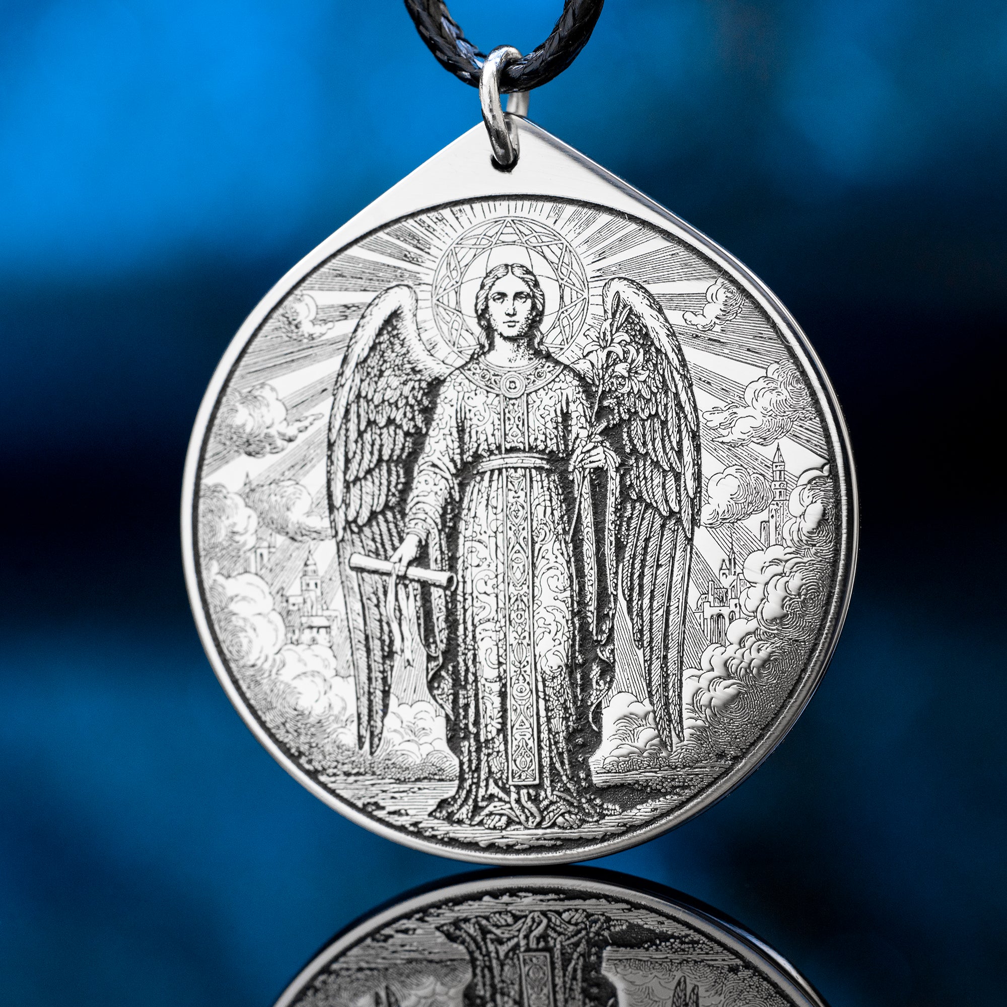Archangel Gabriel Pendant: Angel of Restoration and Revelation, Protection Amulet, Solomon Goetia Kabbalah Talisman