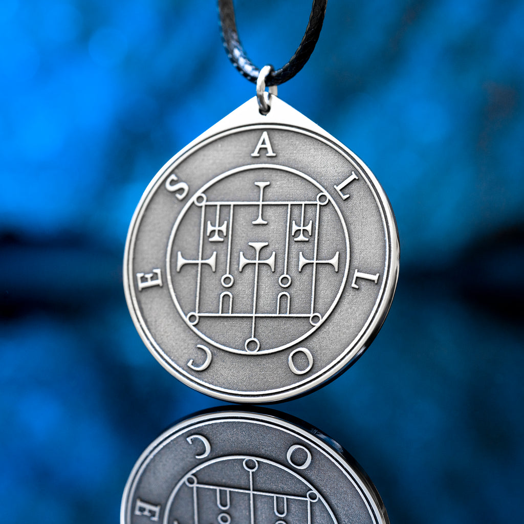 Alloces Seal Pendant: Demon of Astronomy and Sciences, Goetia Solomon Kabbalah Amulet
