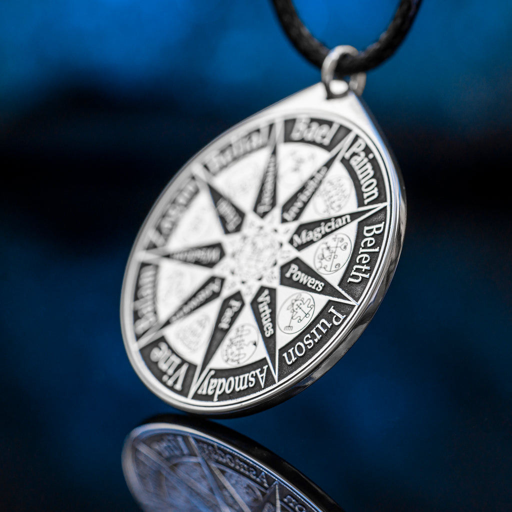 Nine Kings of Solomon Demons - Lesser Key of Solomon Seal kabbalah amulet pendant occult magic goetia talisman