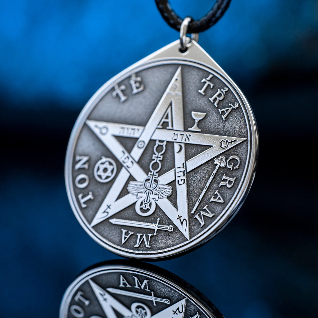 Tetragrammaton Pentagram Pendant: Solomon Seal Kabbalah Amulet