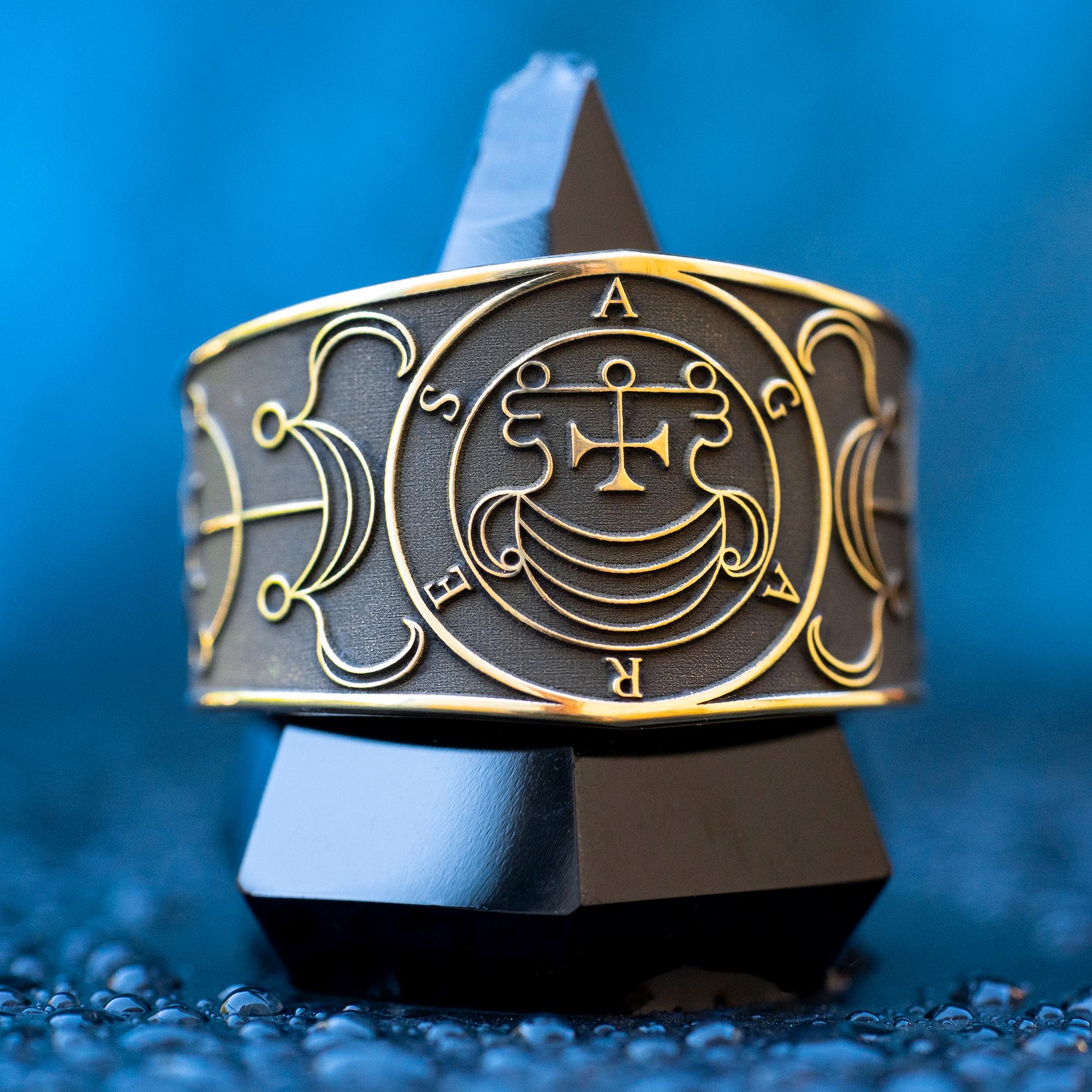 Agares Seal Ring: Destroyer Dignities Spiritual and Temporal, Solomon Amulet, Goetia Demon Magic