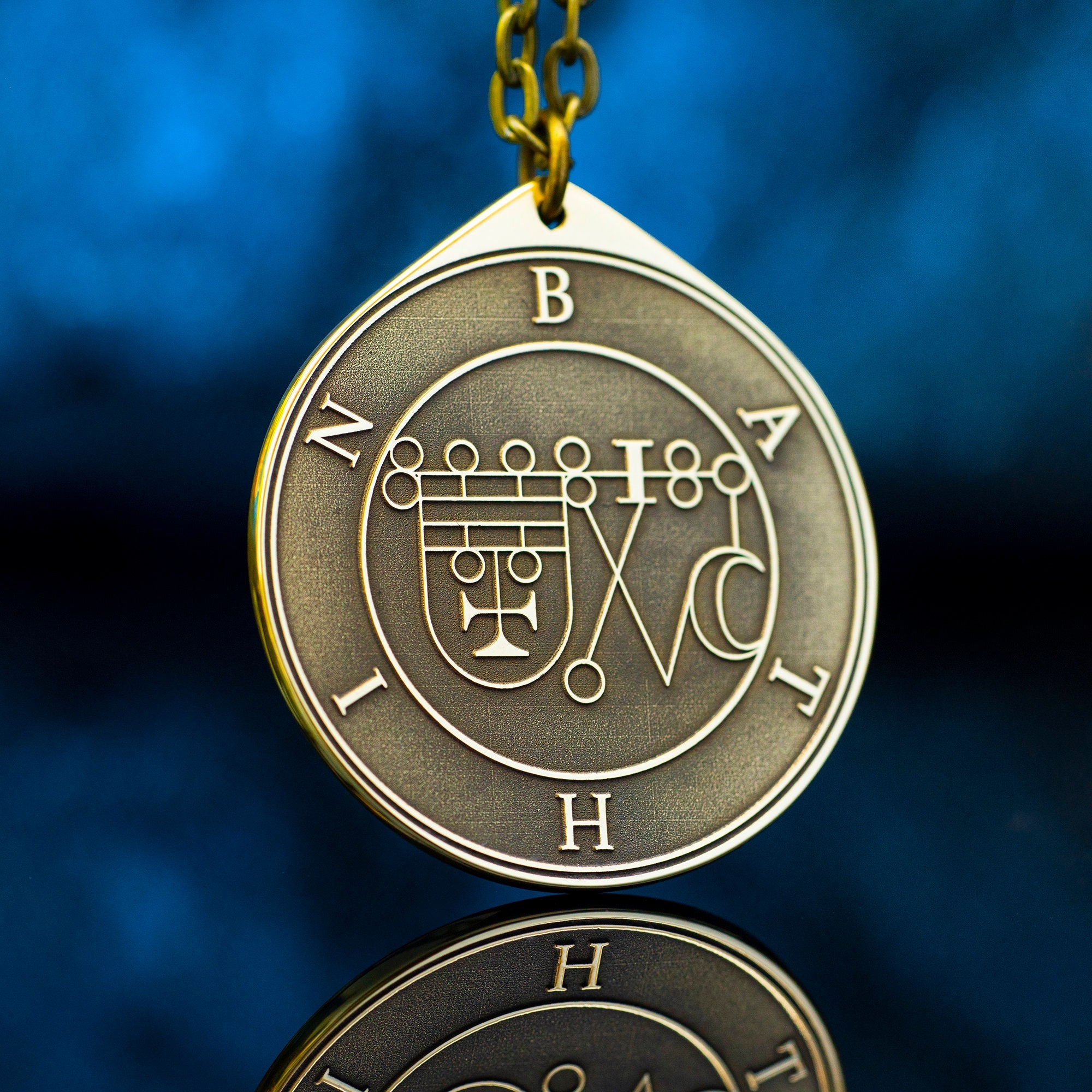 Bathin Seal Pendant: Demon of Hidden Paths and Travel, Goetia Solomon Kabbalah Amulet