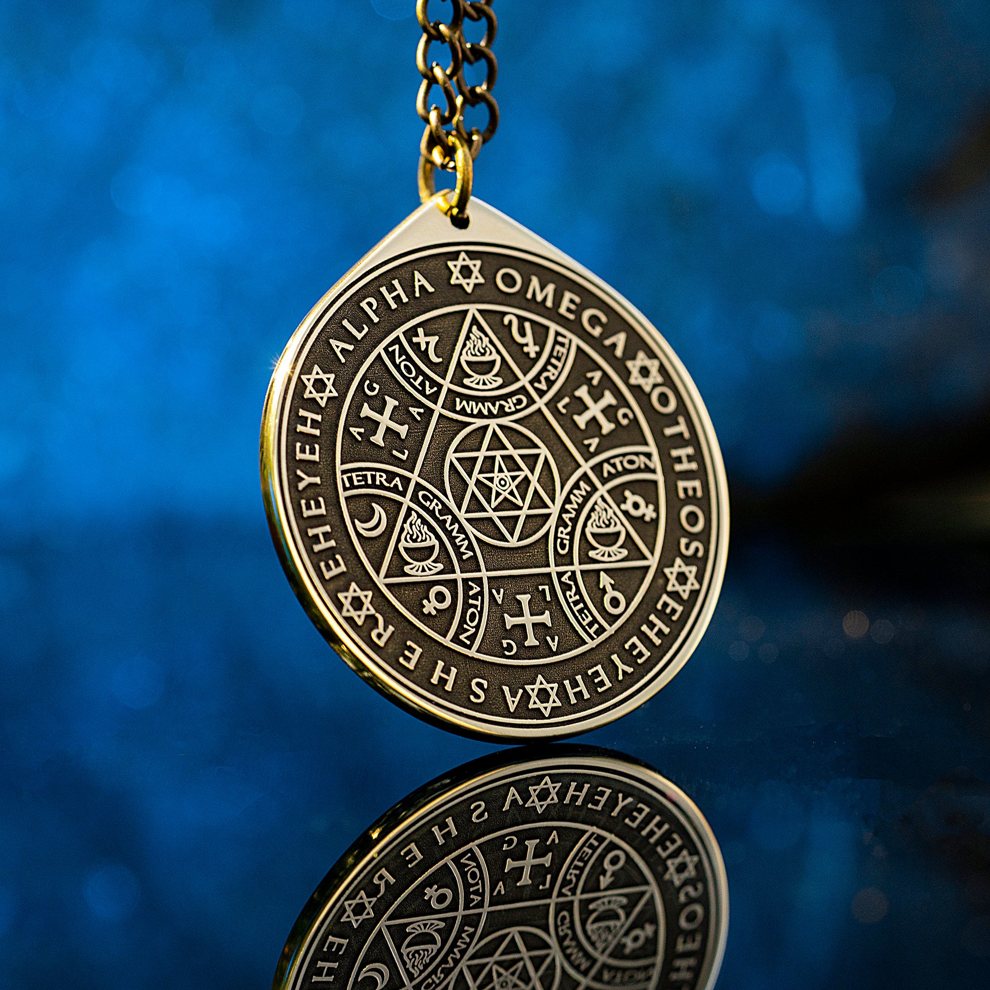 Enochian Sigil Pendant: Seal of Truth, Goetia Solomon Kabbalah Talisman Amulet