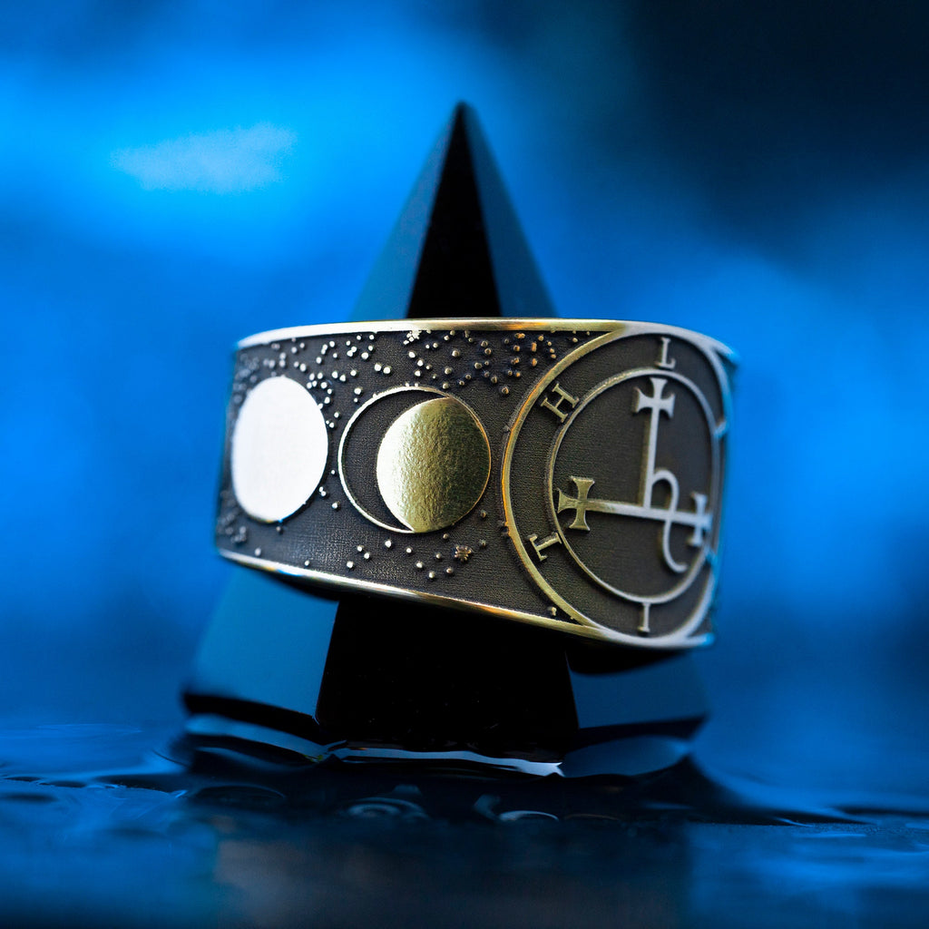 Lilith Seal Ring: Mother of Night, Moon Goddess, Goetia Solomon Occult Talisman