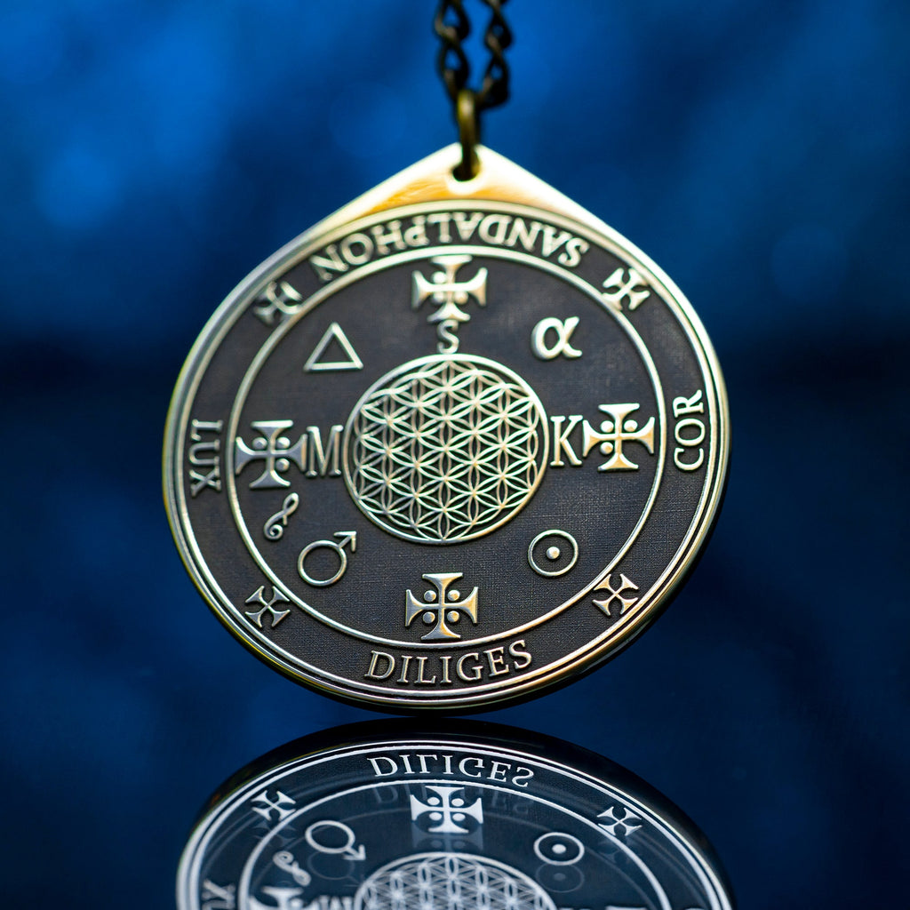 Archangel Sandalphon Pendant: Seal of Solomon Kabbalah Amulet