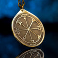 First Pentacle of Jupiter pendant with Solomonic seal engraved as an occult talisman necklace