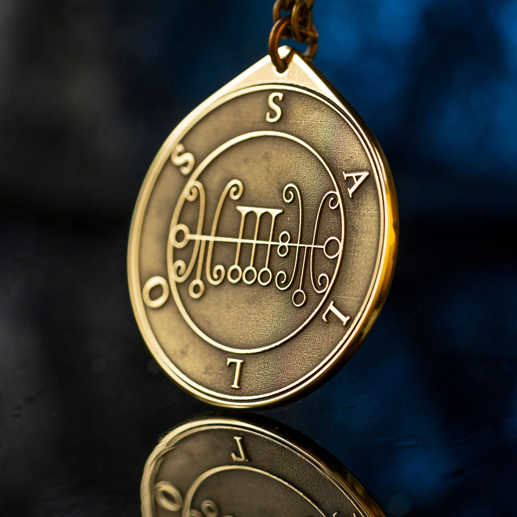 Duke Sallos Brass Pendant: Lesser Key of Solomon Amulet