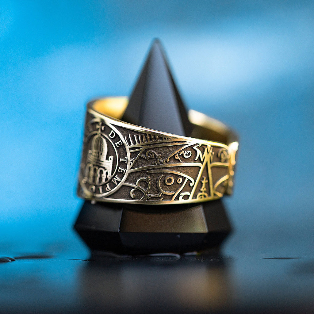 Baphomet Seal Ring: Demon of Transformation and Mystical Balance, Goetia Solomon Occult Talisman