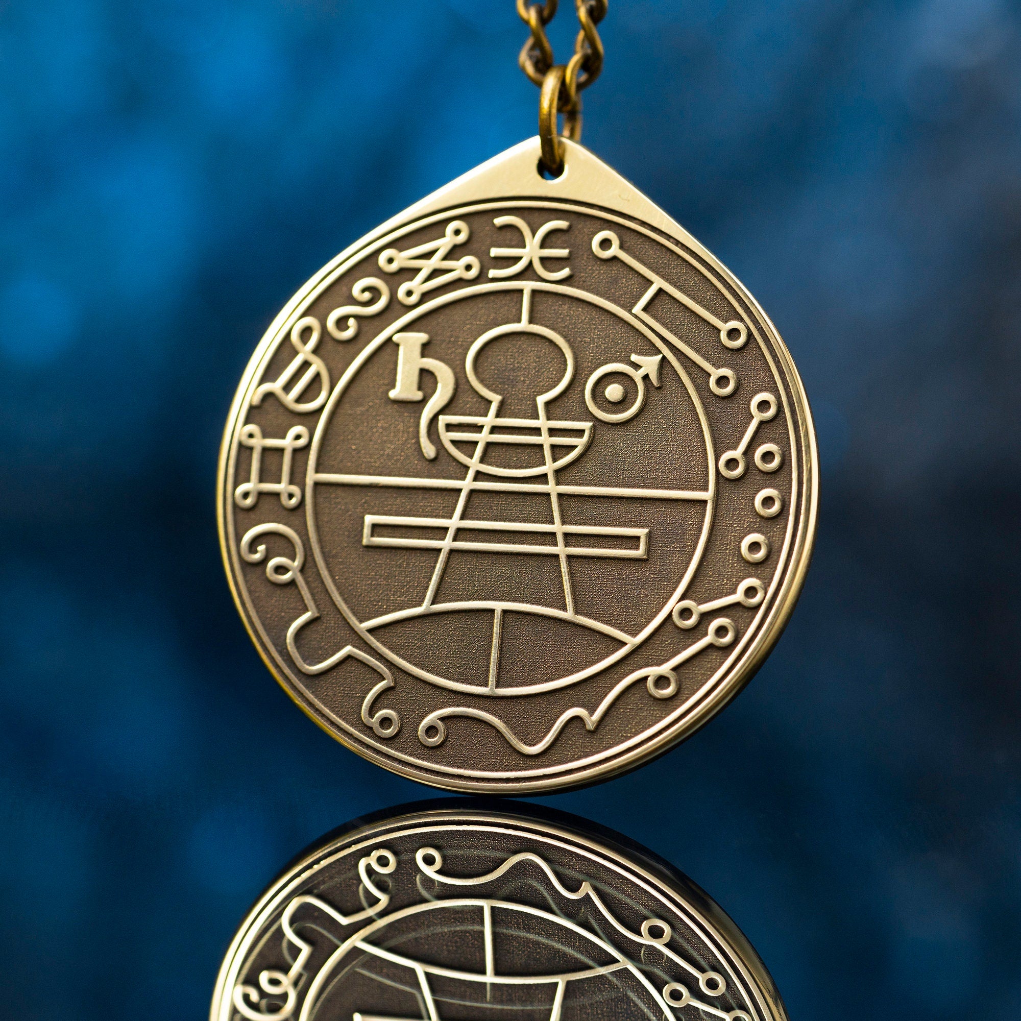 Secret Seal of Solomon Pendant: Goetia Sacred Kabbalah Amulet Talisman