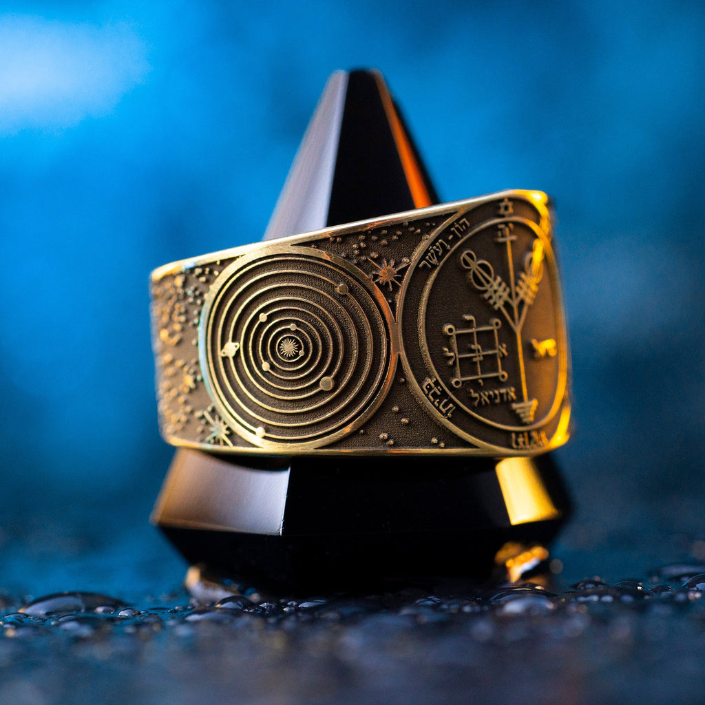 Goetia Fourth Pentacle of Jupiter Ring: Kabbalah Seal Amulet Talisman