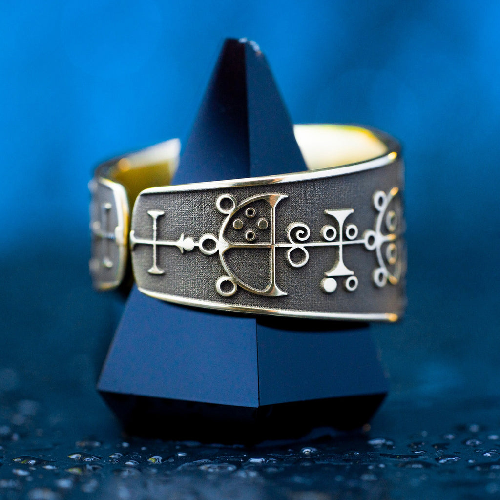 Buer Seal Ring: Adjustable Brass Occult Kabbalah Jewelry