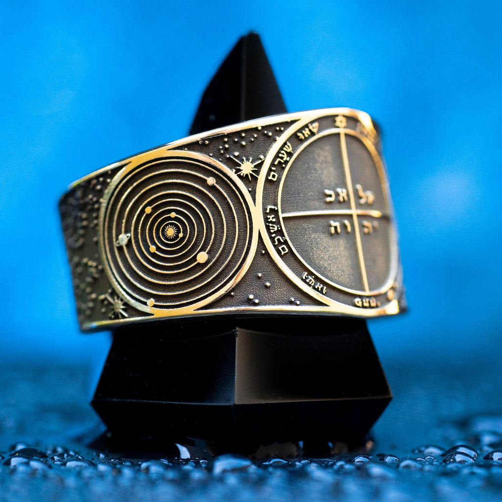 Goetia Fifth Pentacle of Mercury Ring: Kabbalah Amulet Talisman