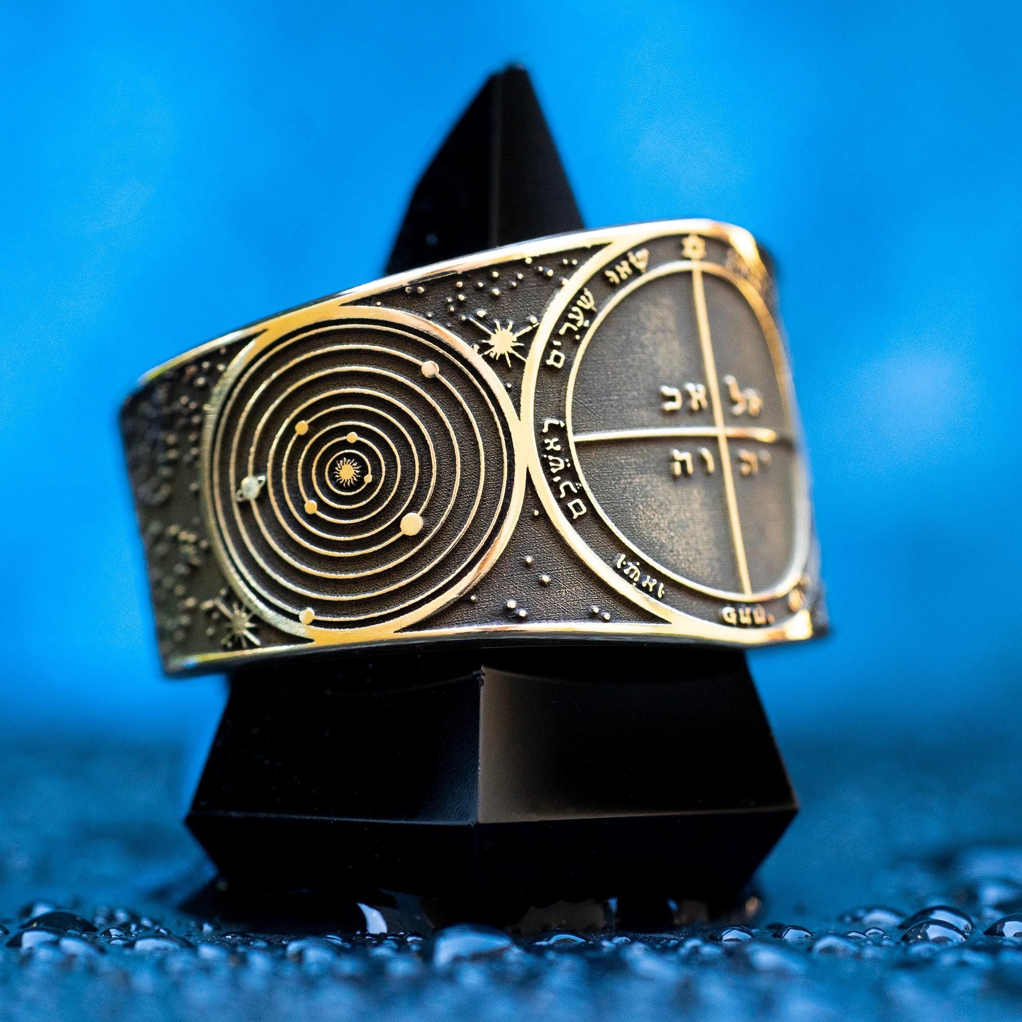 Goetia Fifth Pentacle of Mercury Ring: Kabbalah Amulet Talisman