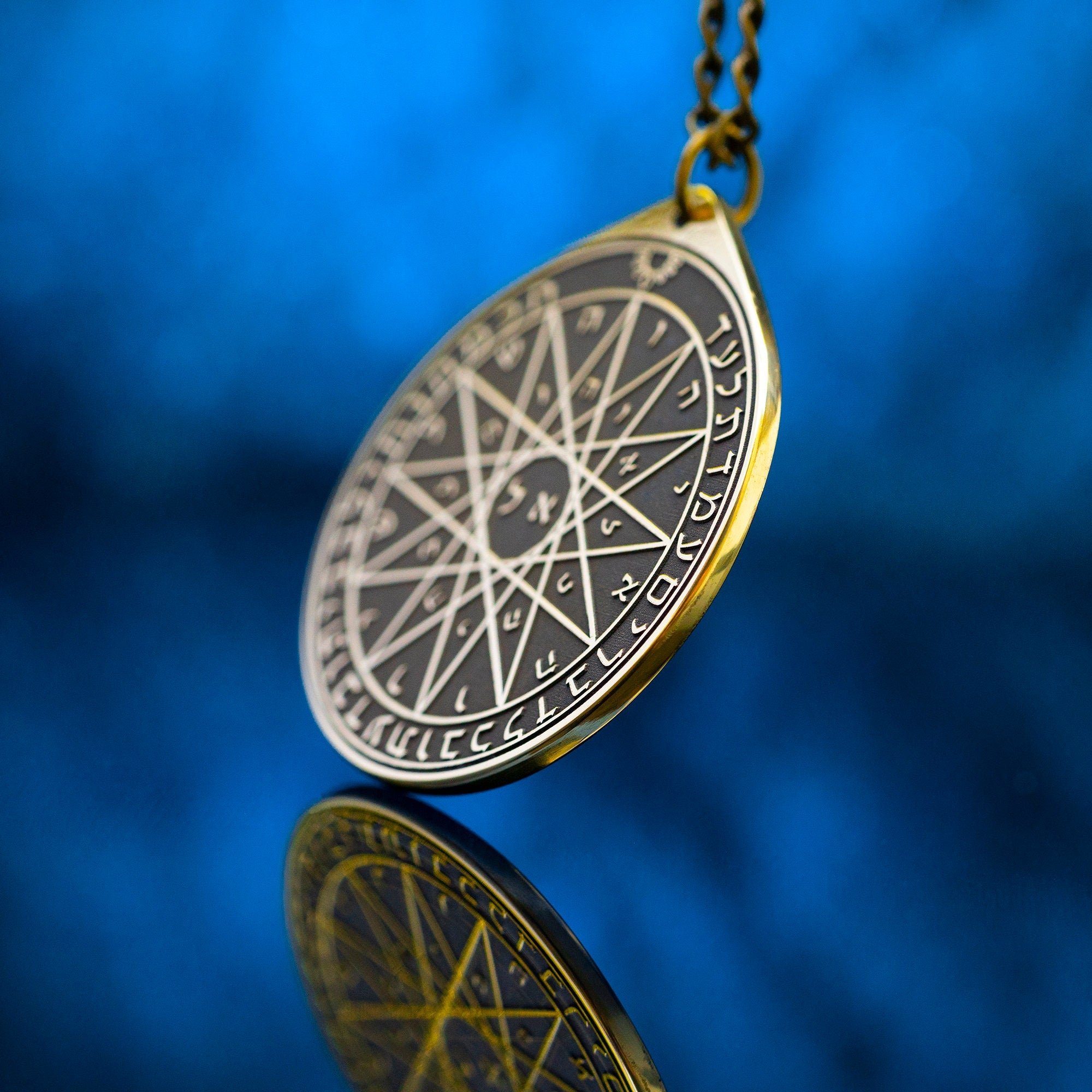 The Fourth Pentacle of Mercury pendant: Solomon kabbalah amulet talisman goetia occult magic