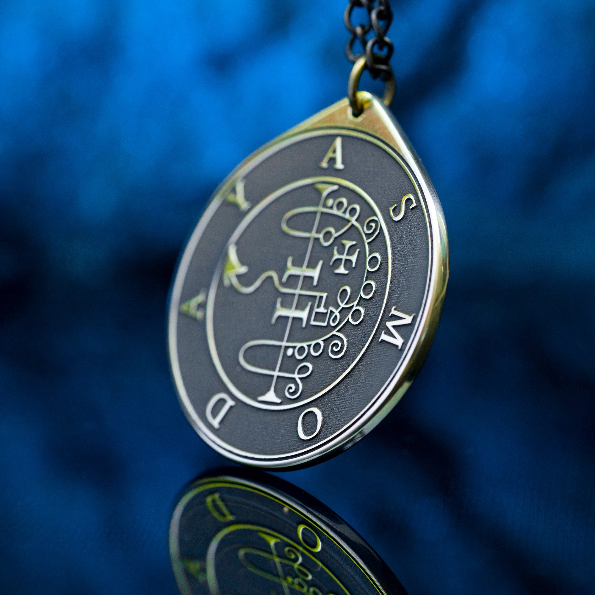 King Asmoday Seal Amulet Pendant: Lesser Key of Solomon, Occult Magic