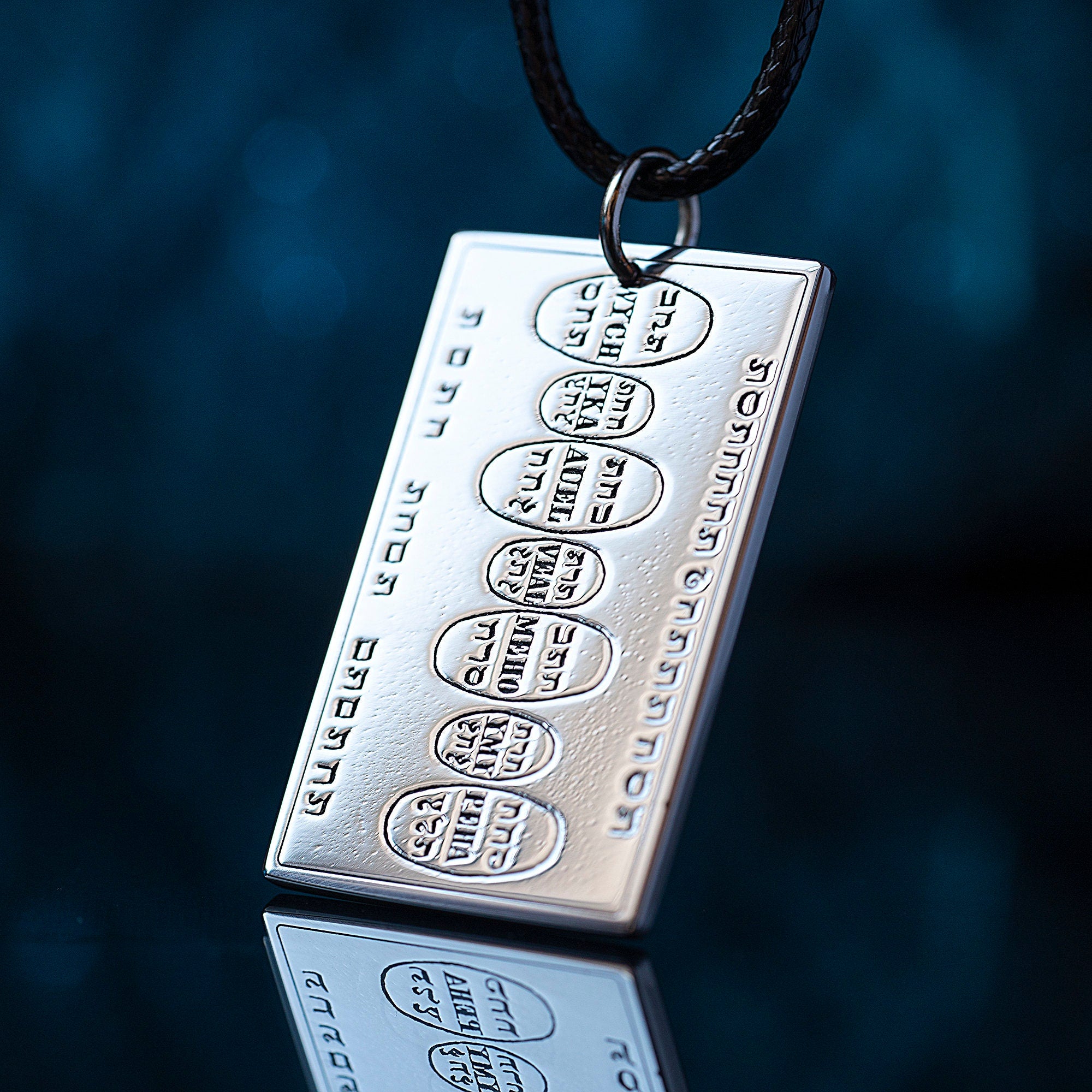 Eighth Table of the Sun Pendant: Moses Kabbalah Amulet for Wealth