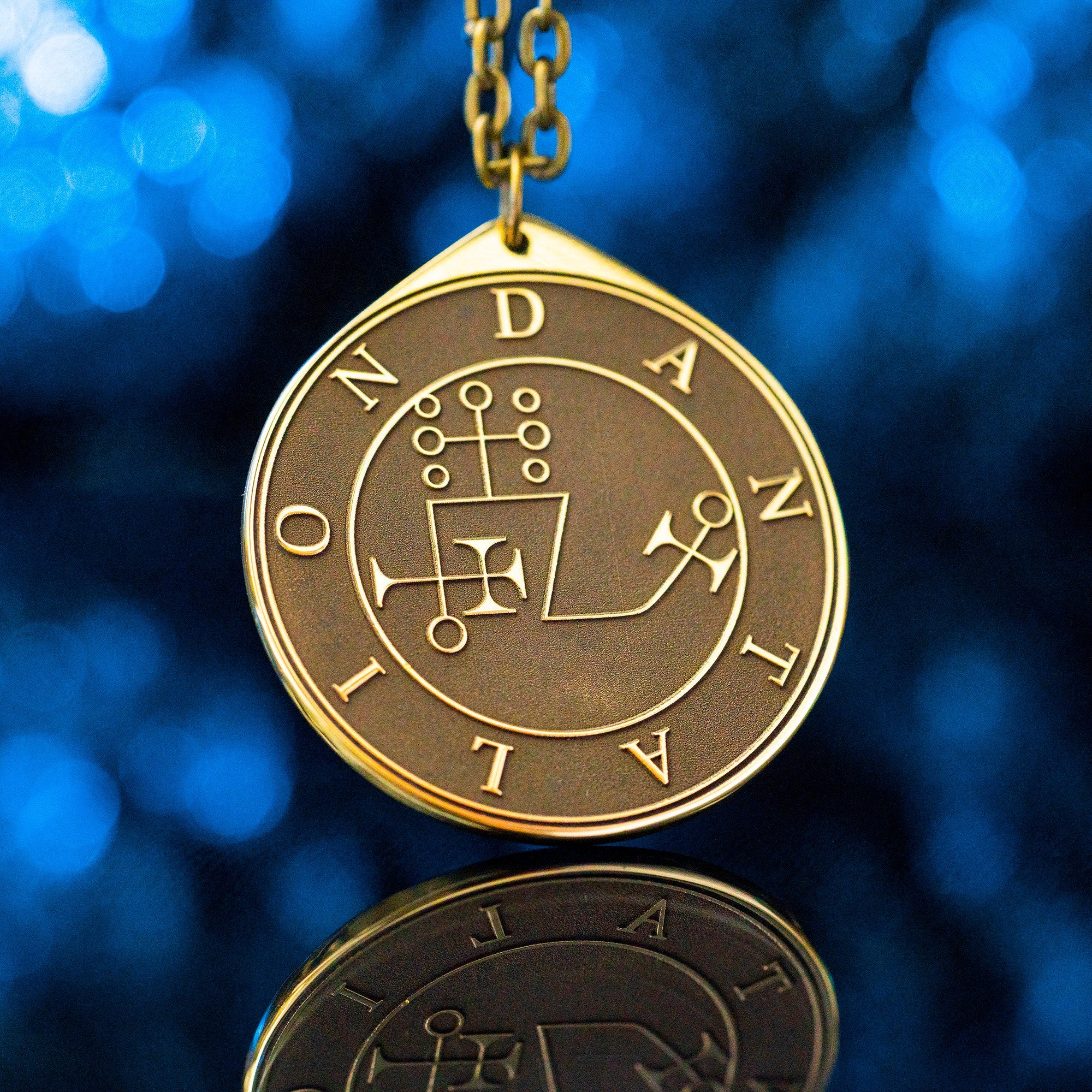Dantalion Seal Pendant: Demon of Thoughts and Influence, Goetia Solomon Kabbalah Amulet