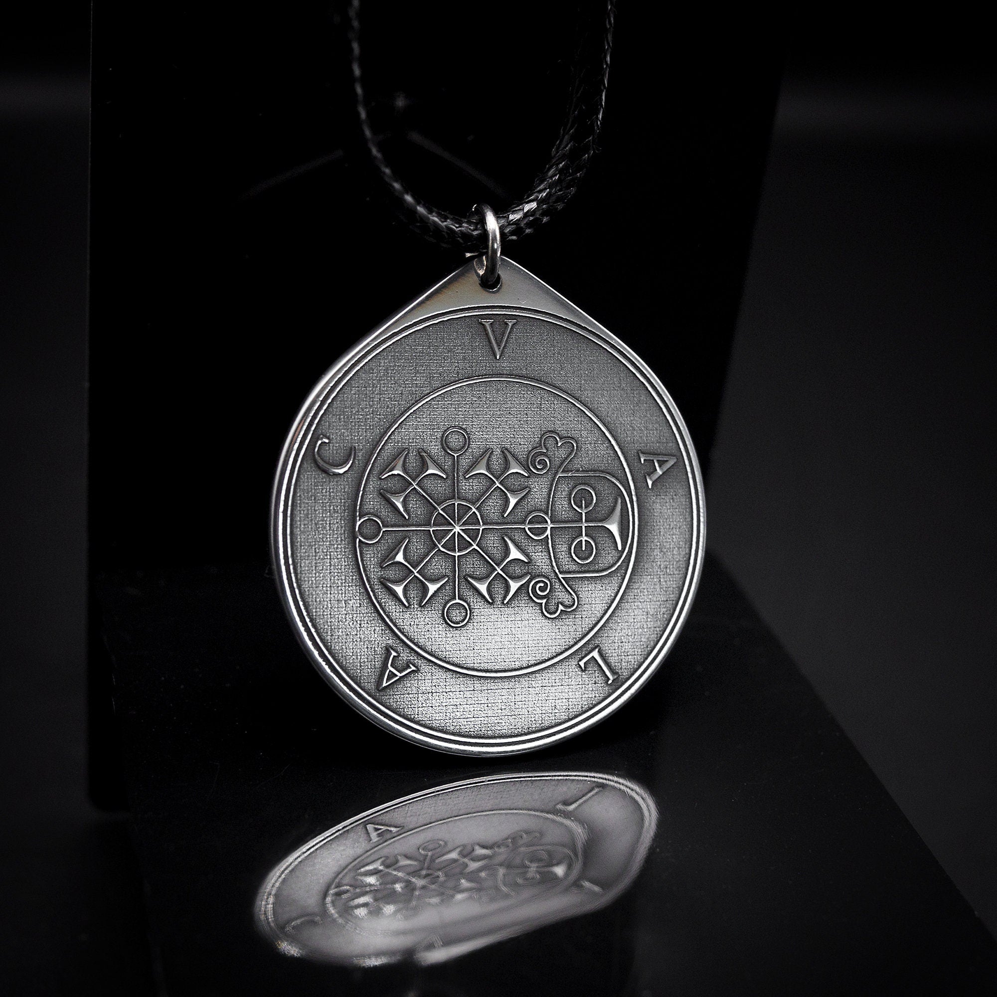 Valac Seal Pendant: Demon of Hidden Treasures, Goetia Solomon Kabbalah Talisman