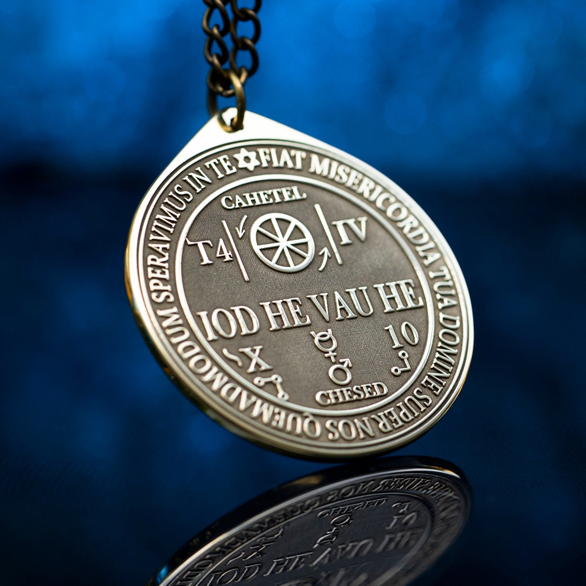 Cahetel Seal pendant: Angel of Fortune and Prosperity, Solomon Goetia Kabbalah Talisman