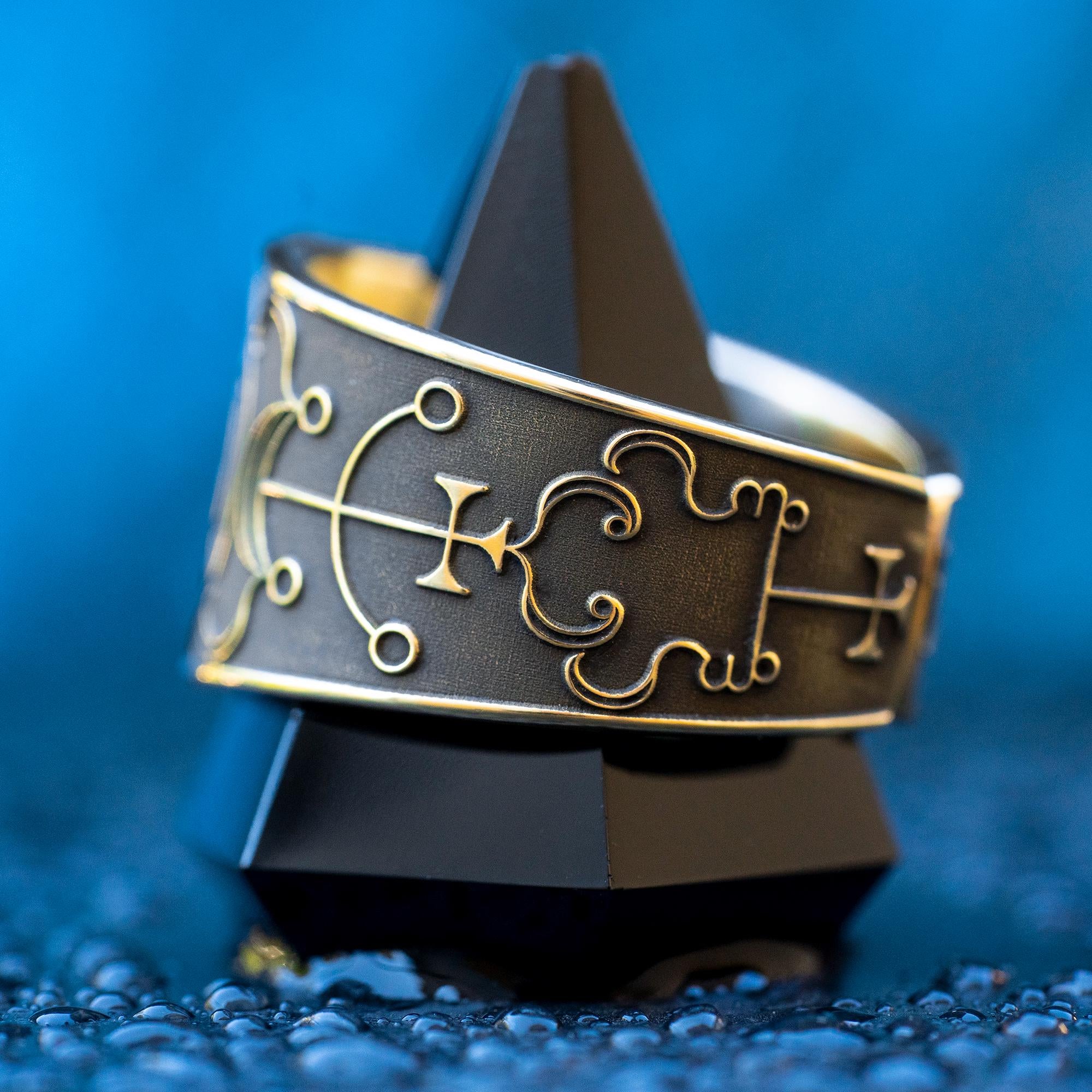 Agares Seal Ring: Destroyer Dignities Spiritual and Temporal, Solomon Amulet, Goetia Demon Magic