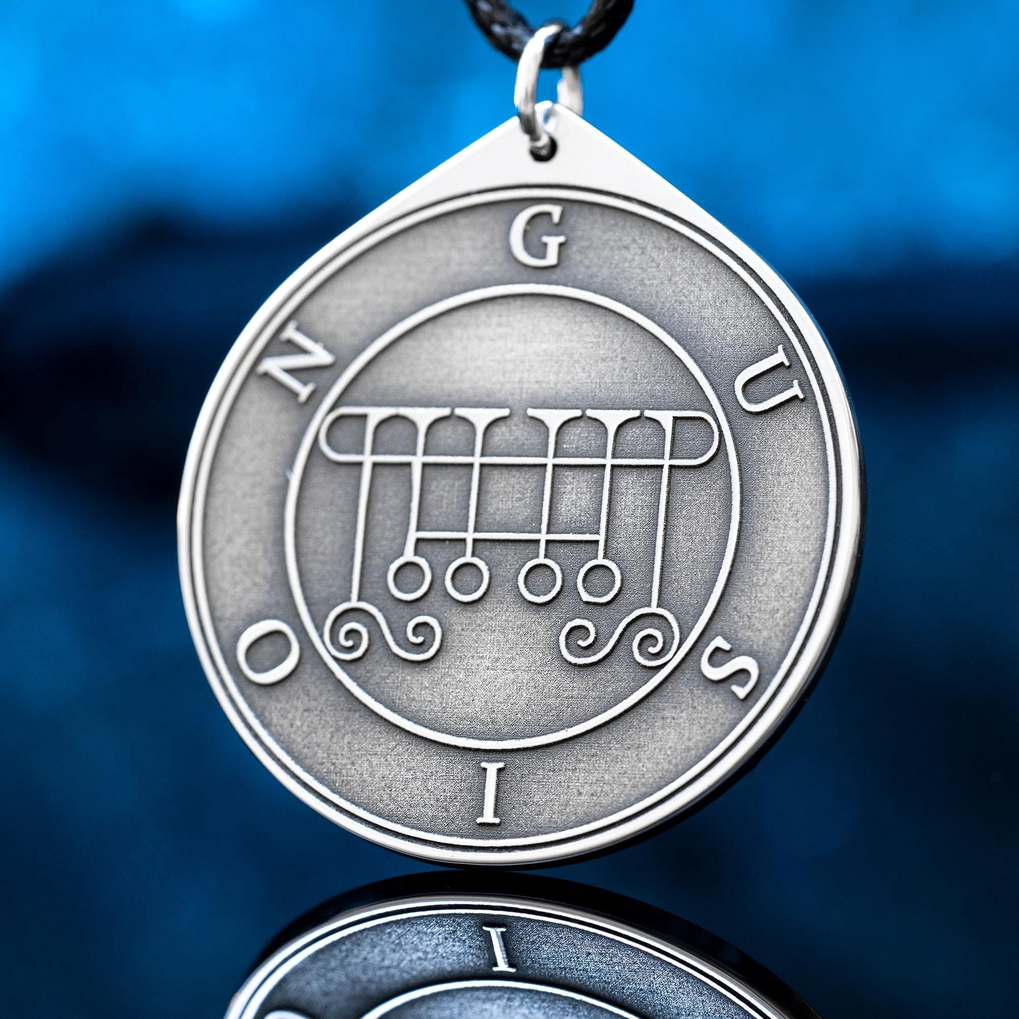 Gusion Seal Pendant: Lesser Key of Solomon Amulet - Stainless Steel