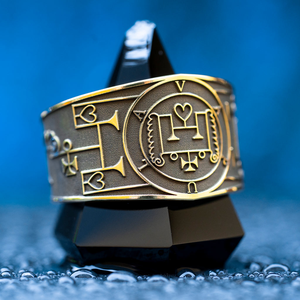 Vapula Seal Ring: Goetia Sigil of Duke Vapula, Spirit of Knowledge and Craftsmanship