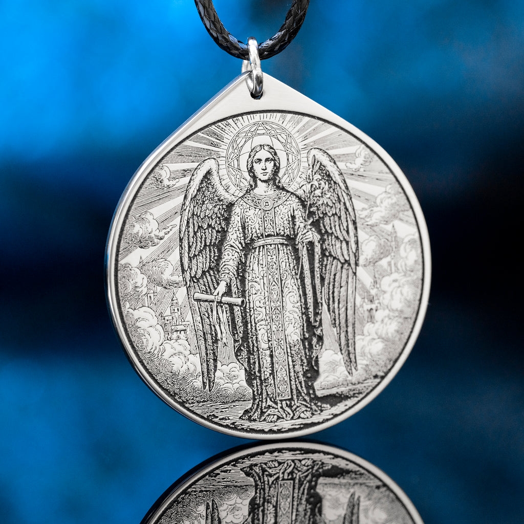 Archangel Gabriel Pendant: Angel of Restoration and Revelation, Protection Amulet, Solomon Goetia Kabbalah Talisman