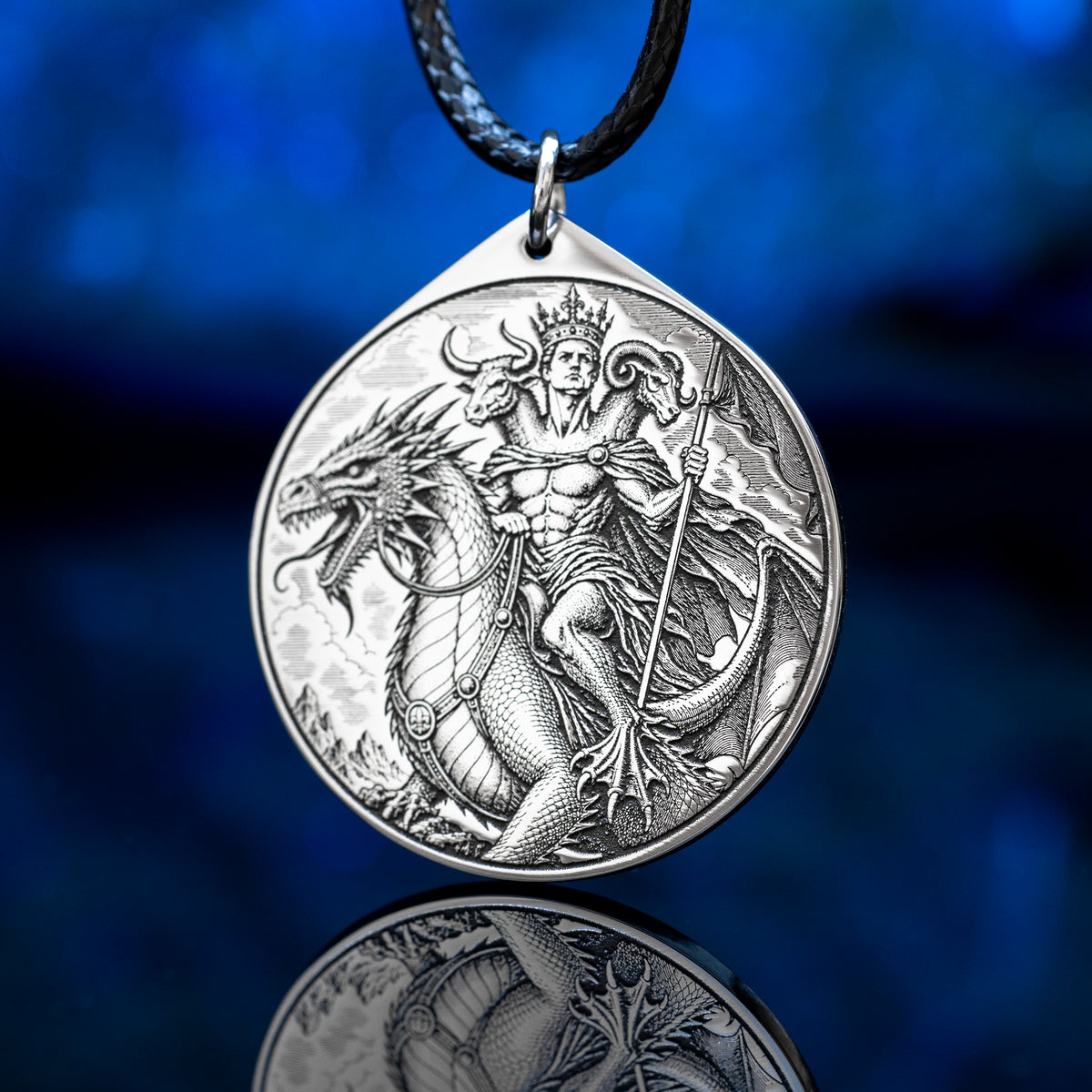 Asmoday Seal Pendant: Demon of Knowledge and Treasures, Goetia Solomon Kabbalah Amulet
