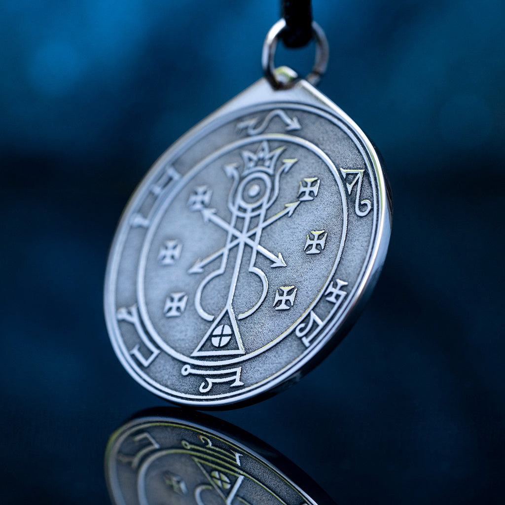 Belphegor Seal Amulet Pendant: Stainless Steel Occult Talisman
