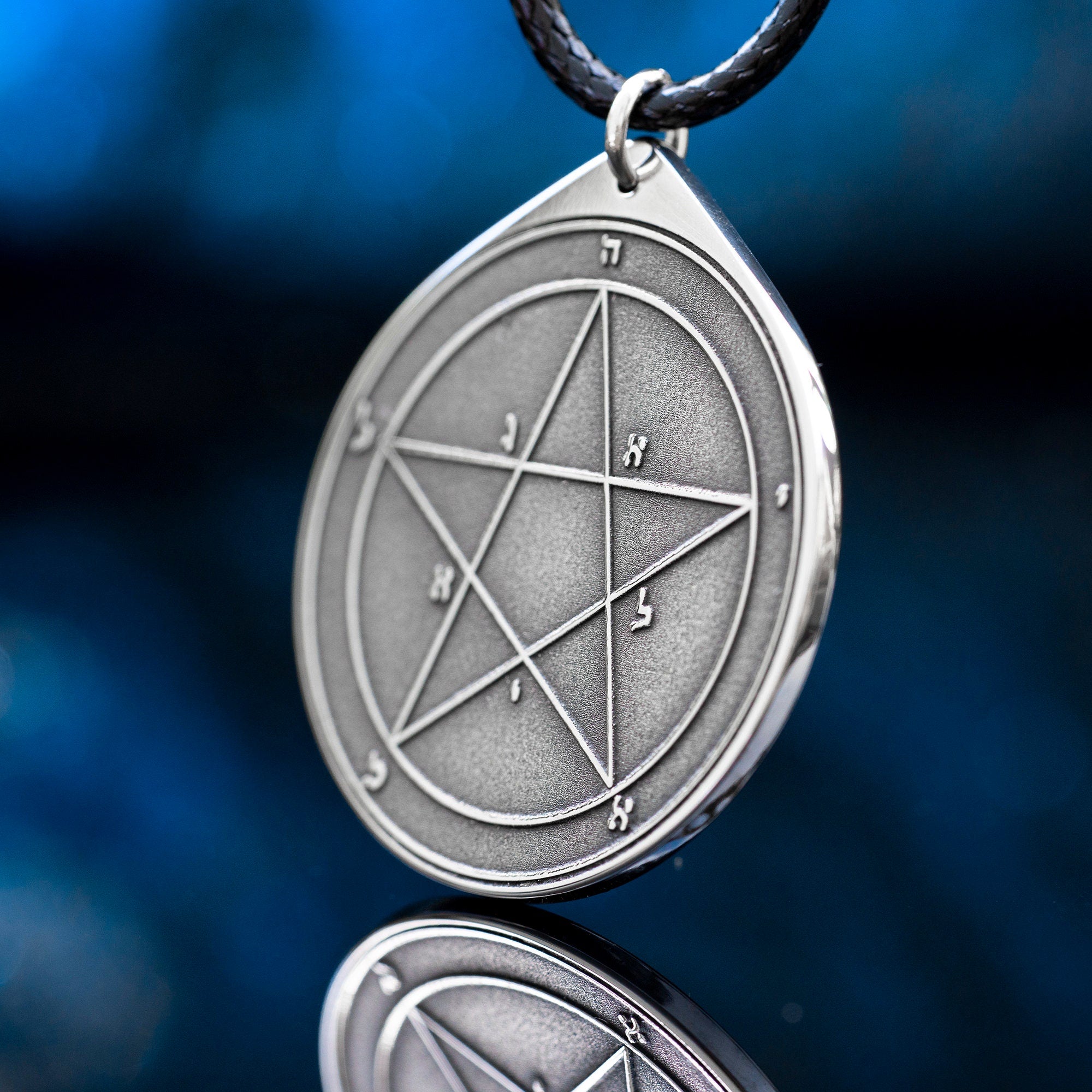 First Pentacle of Mercury Pendant:  Goetia Solomon Kabbalah Amulet