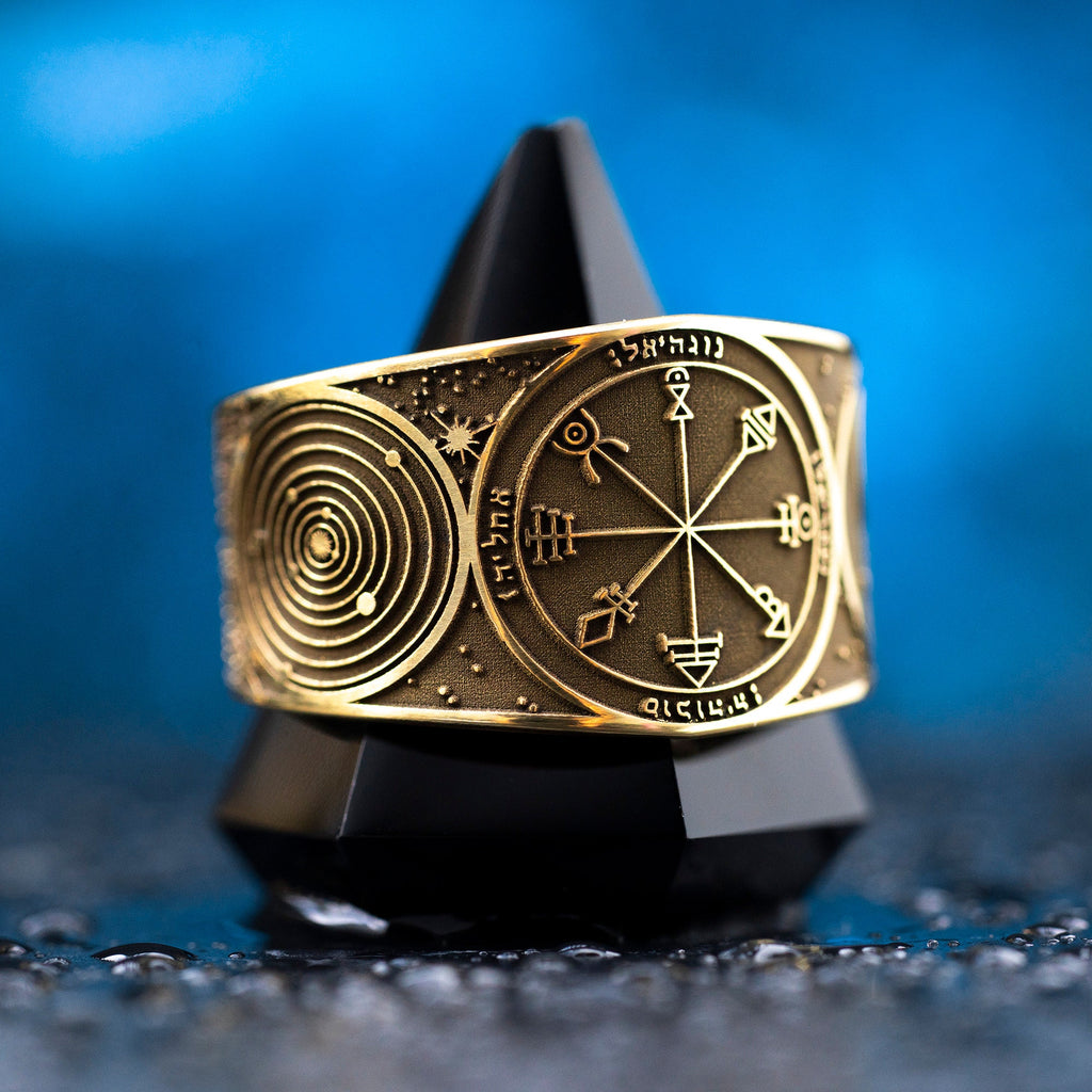 Goetia First Pentacle of Venus Ring: Kabbalah Seal of Solomon Amulet