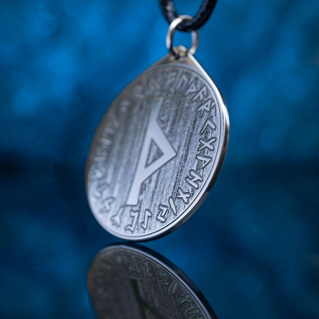 Viking Resistance Thurisaz Rune pendant in Wheel of Universe North Celtic amulet Elder Futhark talisman occult magic