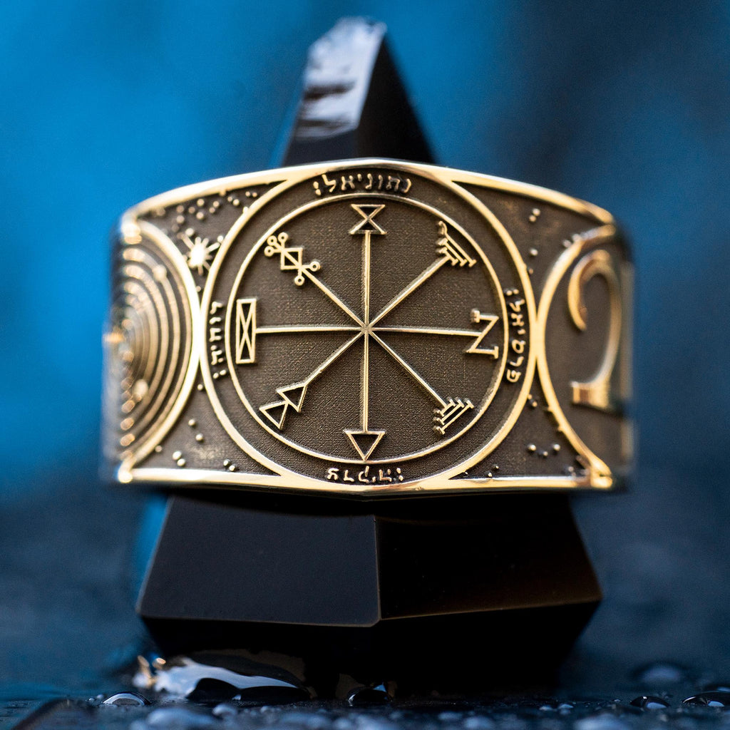 Goetia First Pentacle of Jupiter Ring: Solomon Kabbalah Amulet Talisman